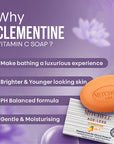 Clementine Cleansing Cream Bar With Pure Orange Oil - Vitamin C Soap - 125gm