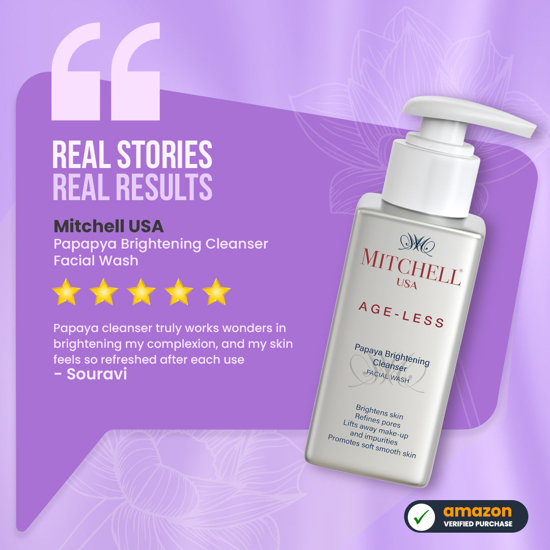 Papaya extract enriched in Mitchell USA Face Cleanser-Review